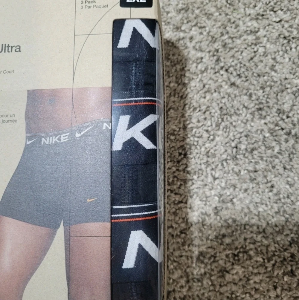 Nike Dri-FIT 3 Pk Mens Size 2XL Ultra Comfort Boxer Briefs Underwear KE1256-001 - Picture 3 of 10